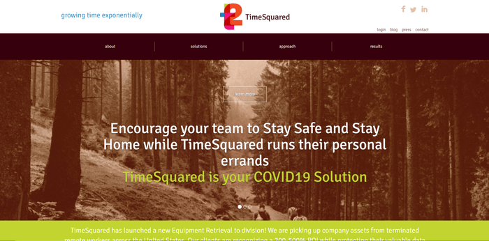 TimeSquared Website and Saas Concierge Service Application