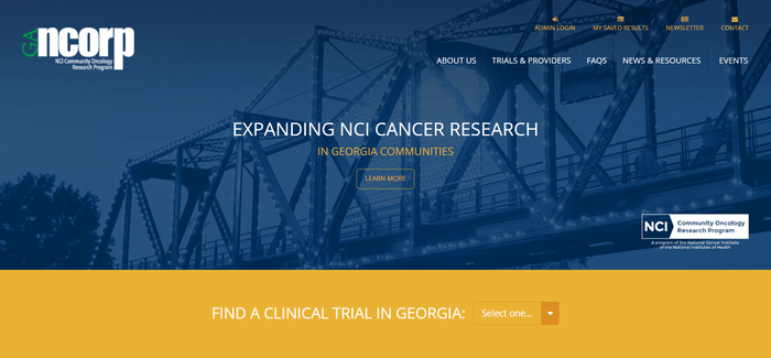 GA NCORP Website and Research Portal